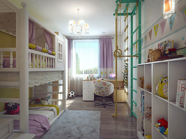 Дизайн 3 комнатной квартиры детская