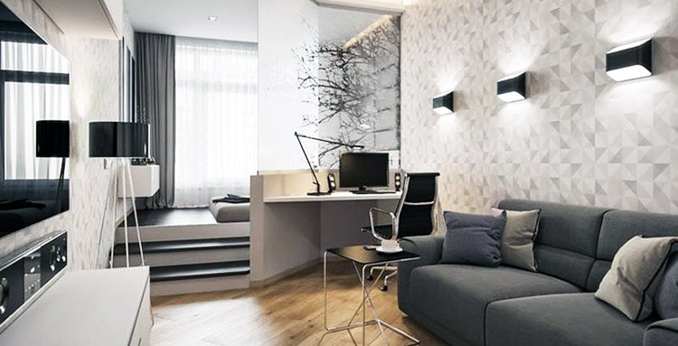 Варианты продуманного дизайна однокомнатной квартиры площадью около 40 кв м с фото